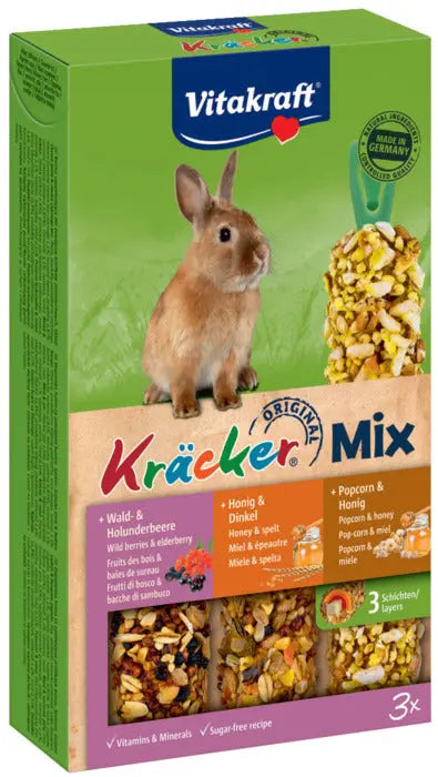 Kräcker Kanin med skovbær, honning og popcorn 3 stk