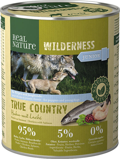 Junior Wilderness True Country kylling & laks 800 g