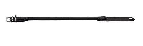 Læder rund halsbånd Elg 33-37 cm 8 mm bred sort