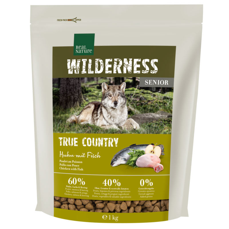 Senior Wilderness True Country kylling, laks & sild 1 kg