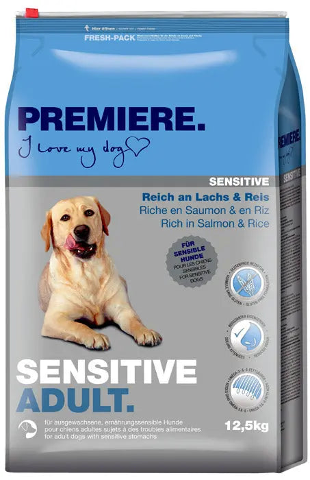 Adult Sensitive laks & ris 12,5 kg