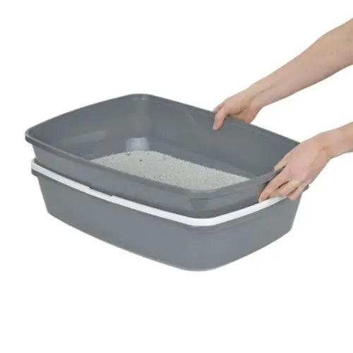 Kattetoilet Clean Cat m/si 43x57x45 cm mørkegrå