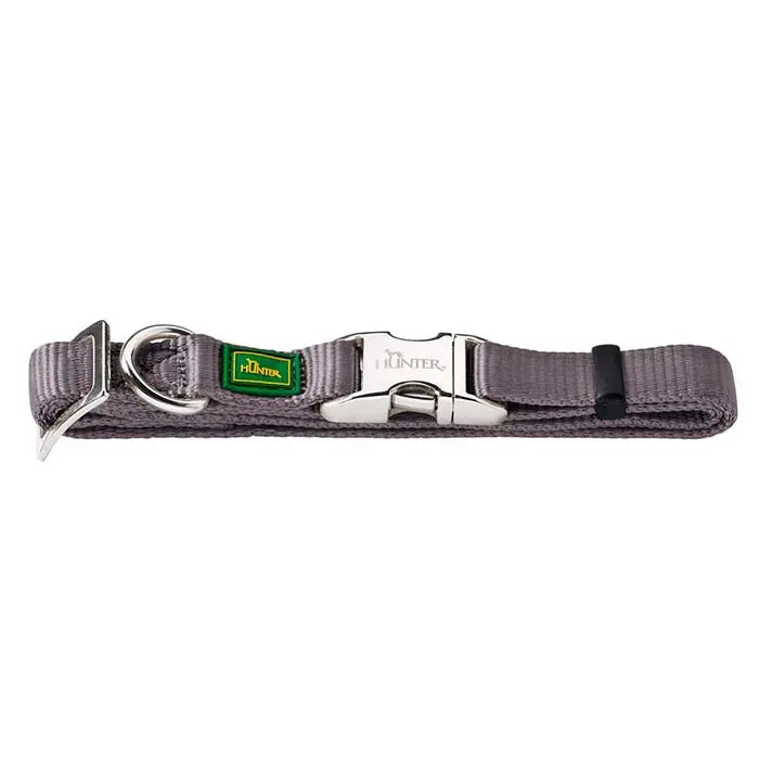 Nylonhalsbånd Alu-Strong Basic L 40-55 cm grå