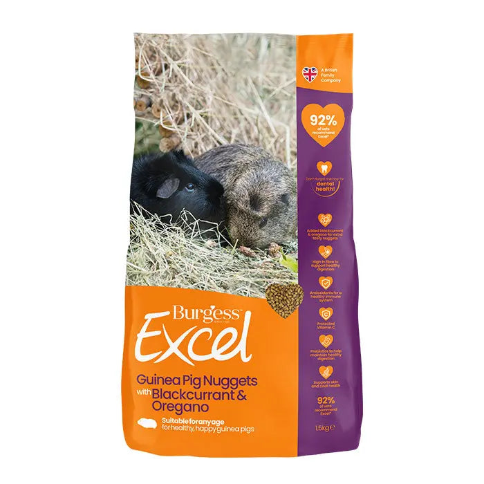 Excel marsvin adult solbær & oregano 1,5 kg